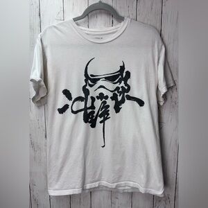 Star Wars MAD Engine White Tee with Storm Trooper Black Graphic size medium